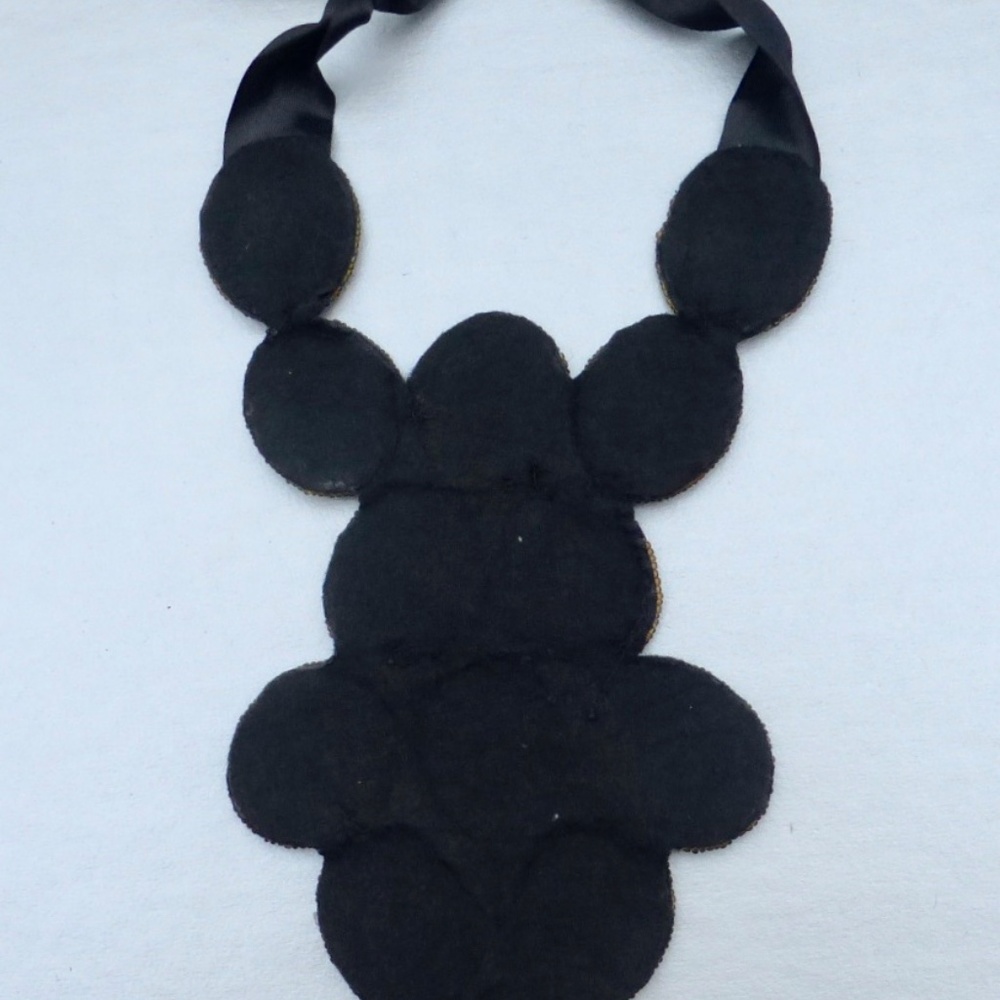 Golden Mop Shell Bib Beaded Statement Necklace - image 8